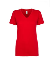 Load image into Gallery viewer, Next Level Ideal V Neck T Shirt in Red