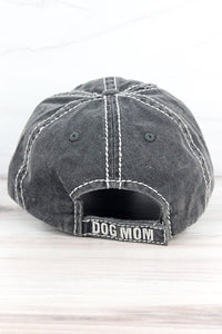 World's Best Dog Mom Distressed Cap in Black