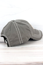 Load image into Gallery viewer, World&#39;s Best Dog Mom Distressed Cap in Grey