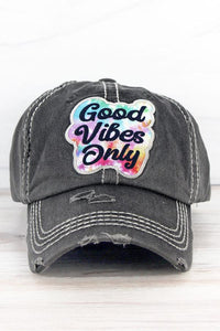 Good Vibes Only embroidered Cap in Black