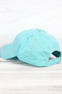 Good Vibes Only embroidered Cap in Mint